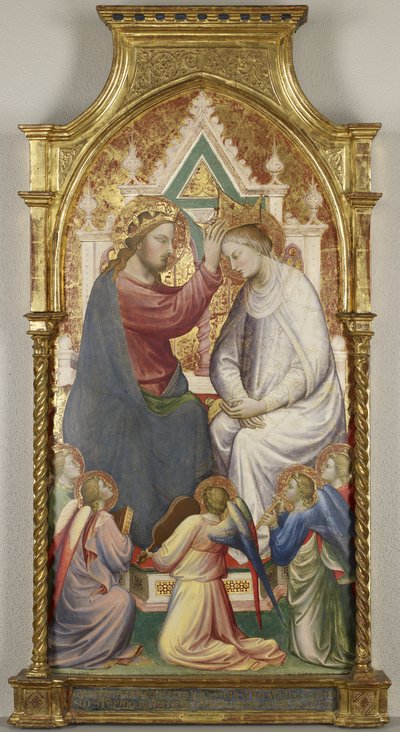 Couronnement de la Vierge avec cinq anges musiciens - Mariotto di Nardo